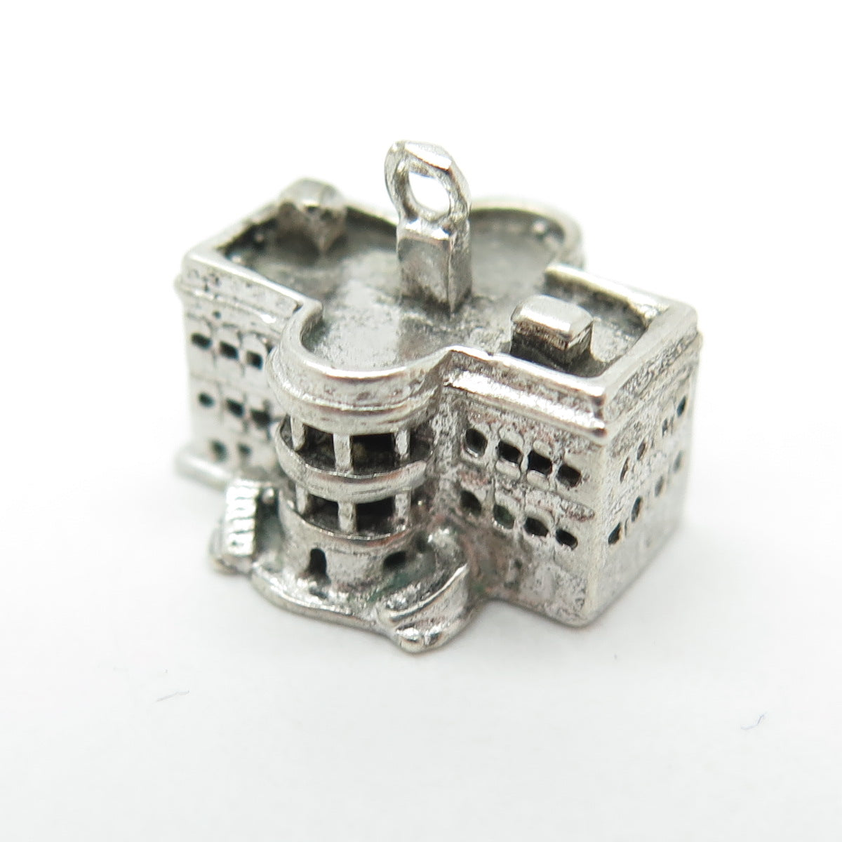 925 Sterling Silver Antique White House Washington DC Minimalist 3D Pendant