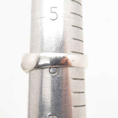 925 Sterling Silver Vintage Ribbed Ring Size 6