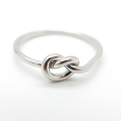 925 Sterling Silver Vintage Love Knot Ring Size 6.25