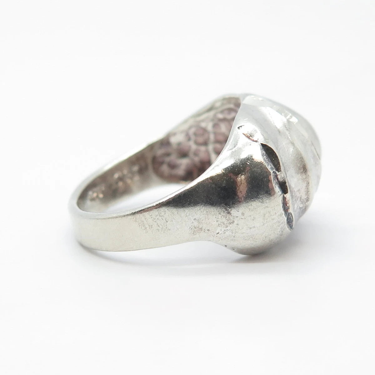 925 Sterling Silver Vintage Modernist Ring Size 6.25