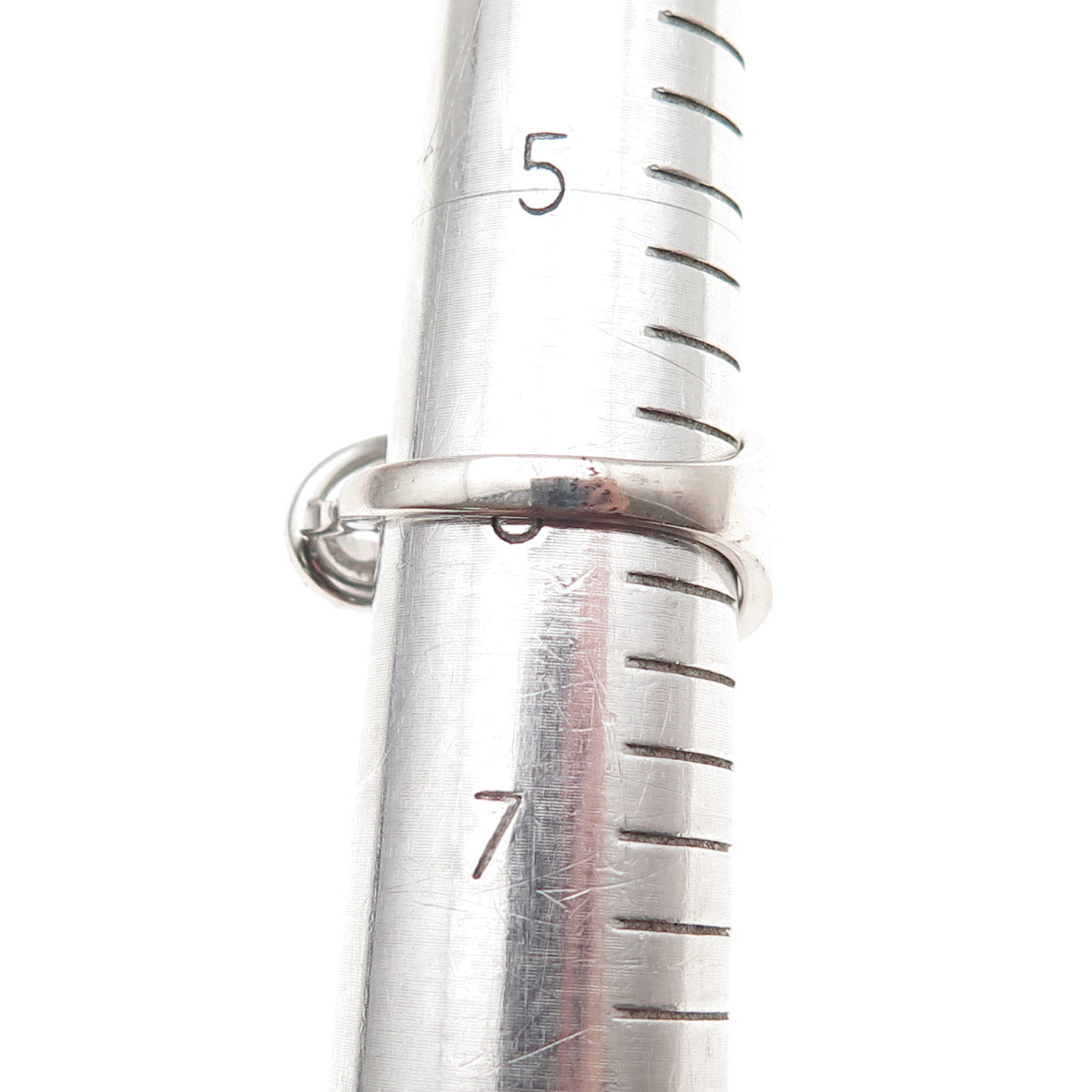 925 Sterling Silver Multi-Cut C Z Adjustable Ring Size 6