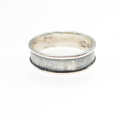 925 Sterling Silver Vintage Celtic Knot Oxidized Band Ring Size 7.75