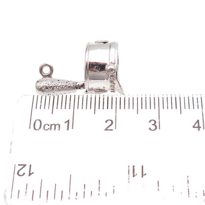 Kinney 925 Sterling Silver Vintage Drum Majorette Band Leader Hat Charm Pendant