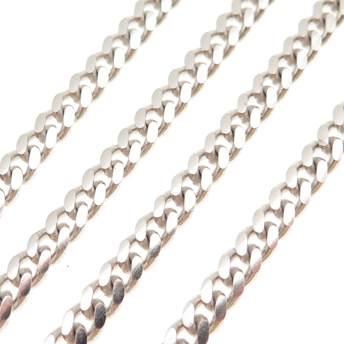 925 Sterling Silver Cuban Chain Necklace 22"