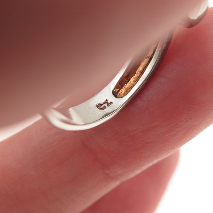 925 Sterling Silver Vintage Round-Cut C Z Heart Oxidized Ring Size 7