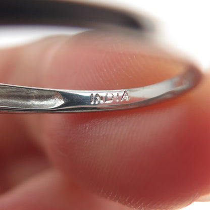 925 Sterling Silver Real Round-Cut Diamond & Oval-Cut Peridot Ring Size 8