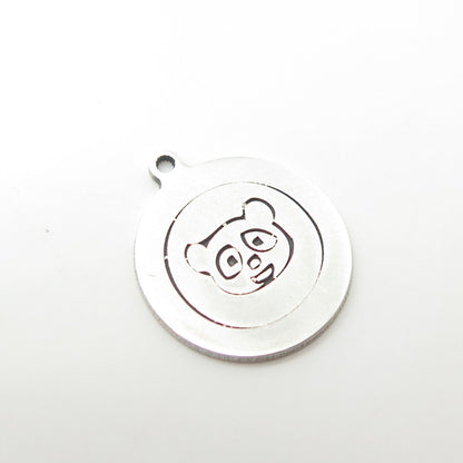 925 Sterling Silver USA Two In Town Panda Charm Pendant