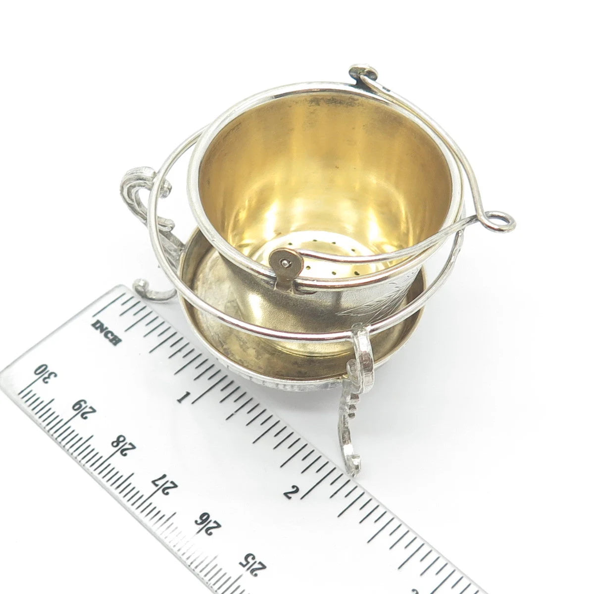 875 Silver Antique Bucket Tea Infuser