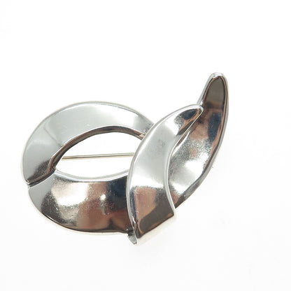 925 Sterling Silver Vintage Mexico Modernist Pin Brooch