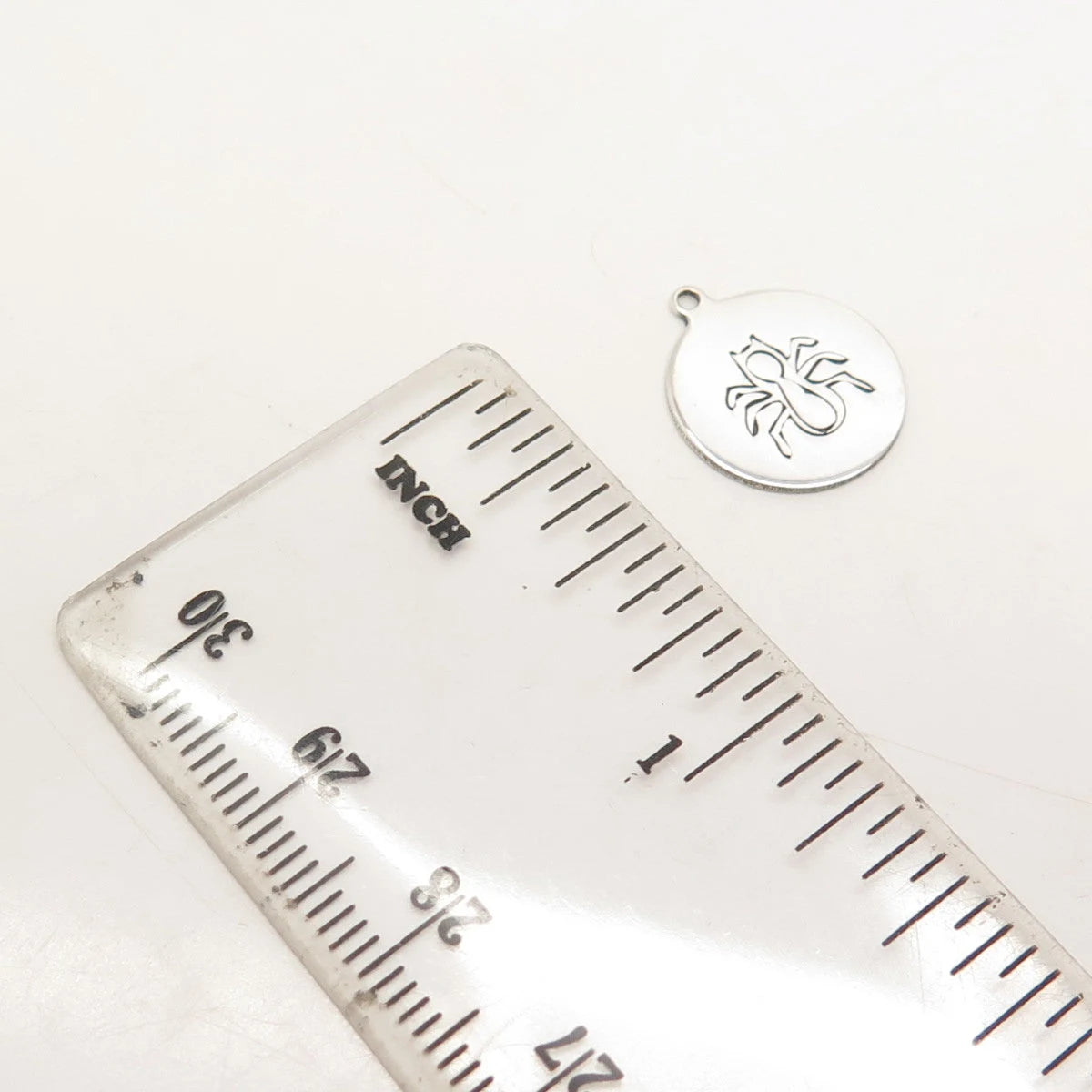 925 Sterling Silver USA Two In Town Spider Charm Pendant
