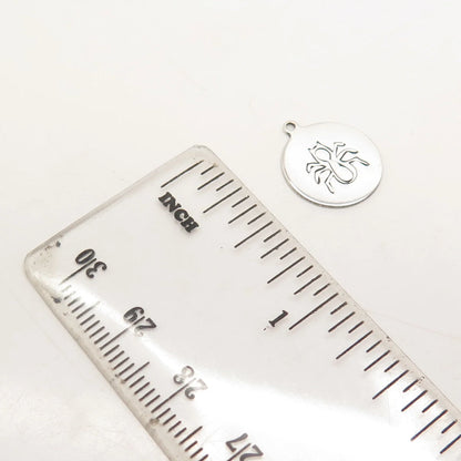 925 Sterling Silver USA Two In Town Spider Charm Pendant