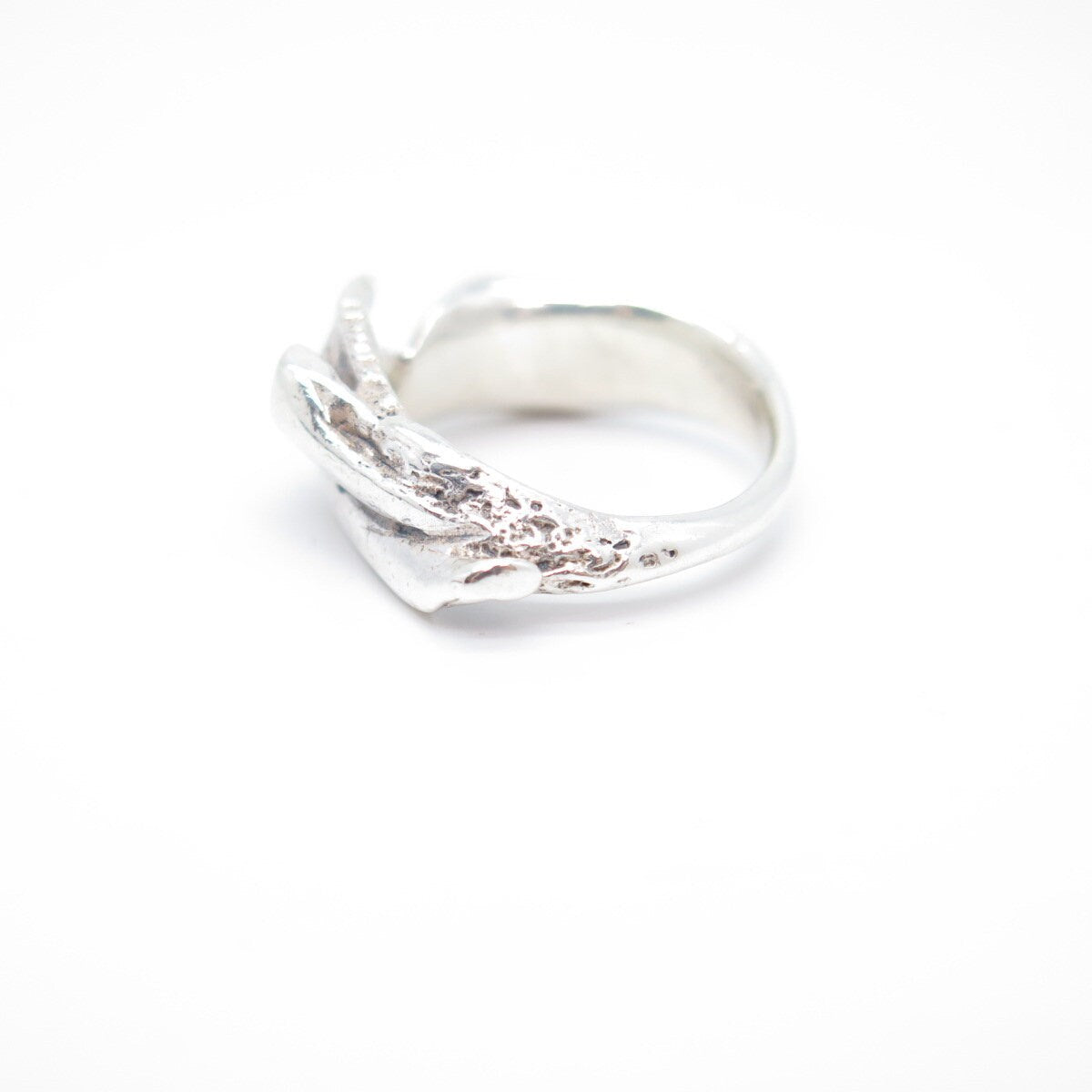 925 Sterling Silver Vintage Modernist Ring Size 7