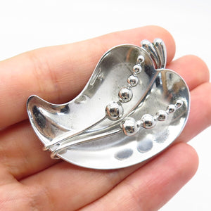925 Sterling Silver Vintage Carl Art Grape Leaf Pin Brooch