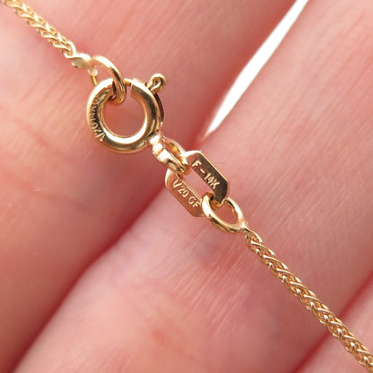 1/20 14K Gold Filled Spiga Chain Necklace 18"