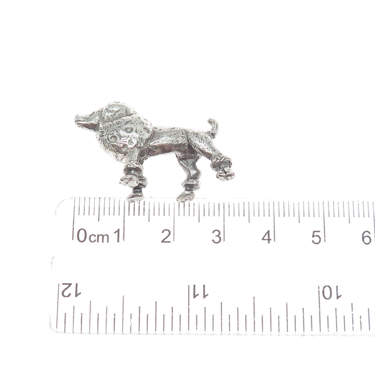 925 Sterling Silver Vintage Poodle Dog Miniature / Figurine