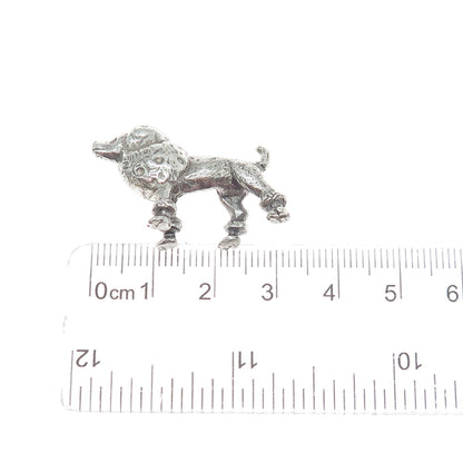 925 Sterling Silver Vintage Poodle Dog Miniature / Figurine