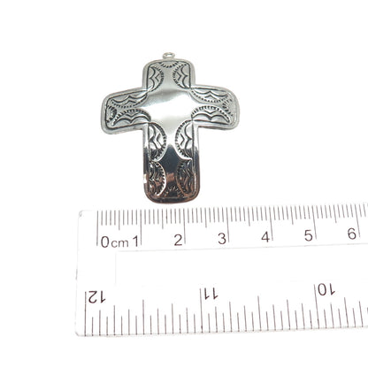 SIDNEY EVAN 925 Sterling Silver Vintage Cross Oxidized Charm Pendant