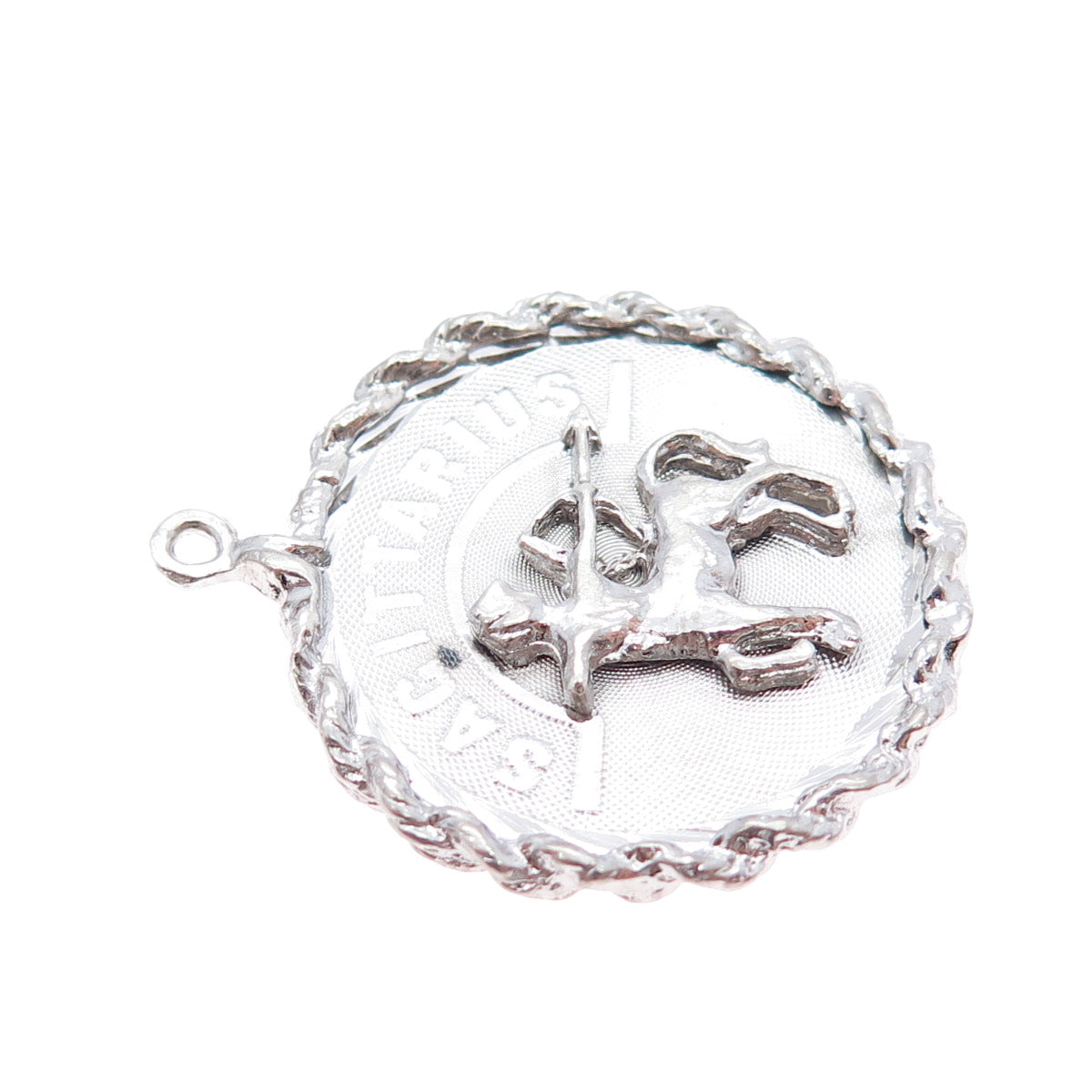 925 Sterling Silver Vintage Sagittarius Zodiac Sign Charm Pendant