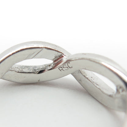 925 Sterling Silver All Around Infinity Link Band Ring Size 7.25