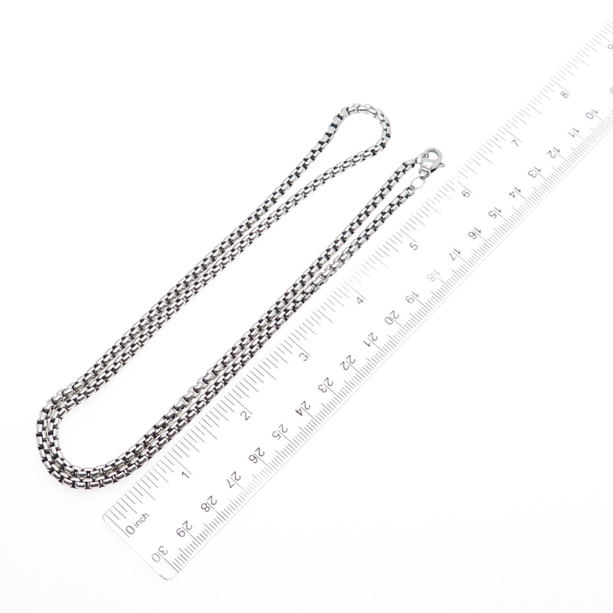 DAVID YURMAN 925 Sterling Silver Round Box Chain Necklace 24"