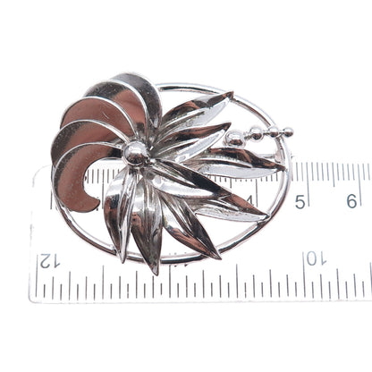Binder Brothers 925 Sterling Silver Antique Art Deco Flower Pin Brooch
