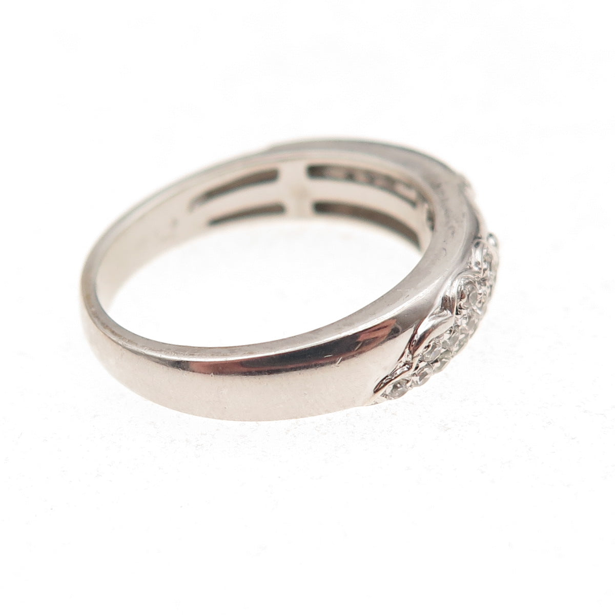 925 Sterling Silver Round-Cut C Z Ring Size 7.25