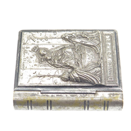 Antique Victorian 2-Tone Ave Maria B.V. Di Pompei Rosary Book Box