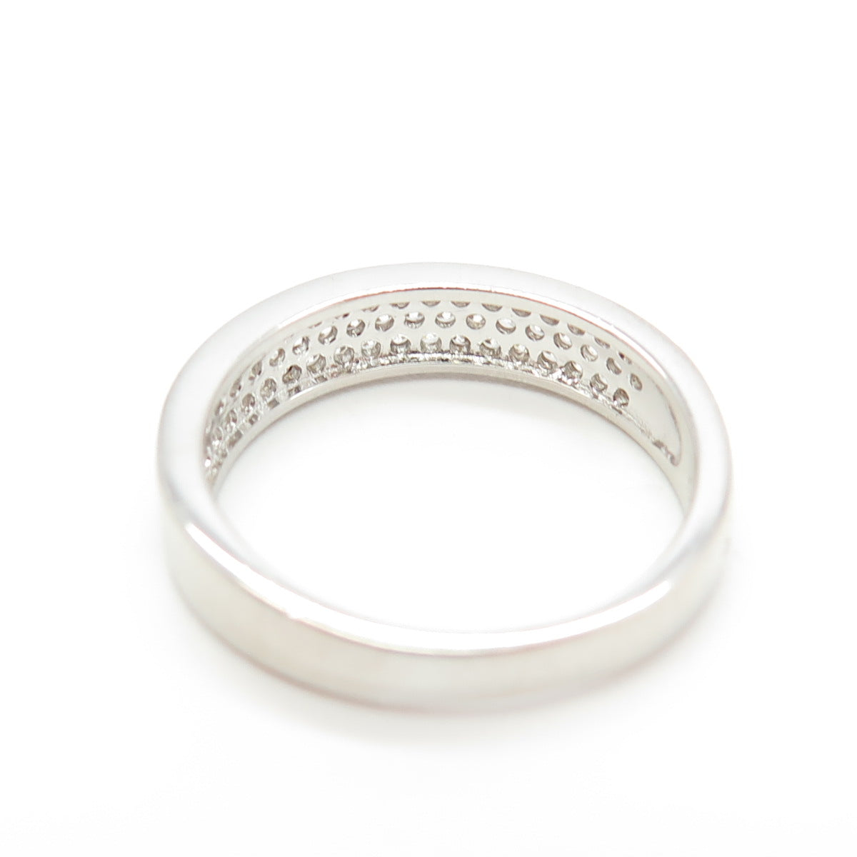 925 Sterling Silver Pave C Z Ring Size 7.25