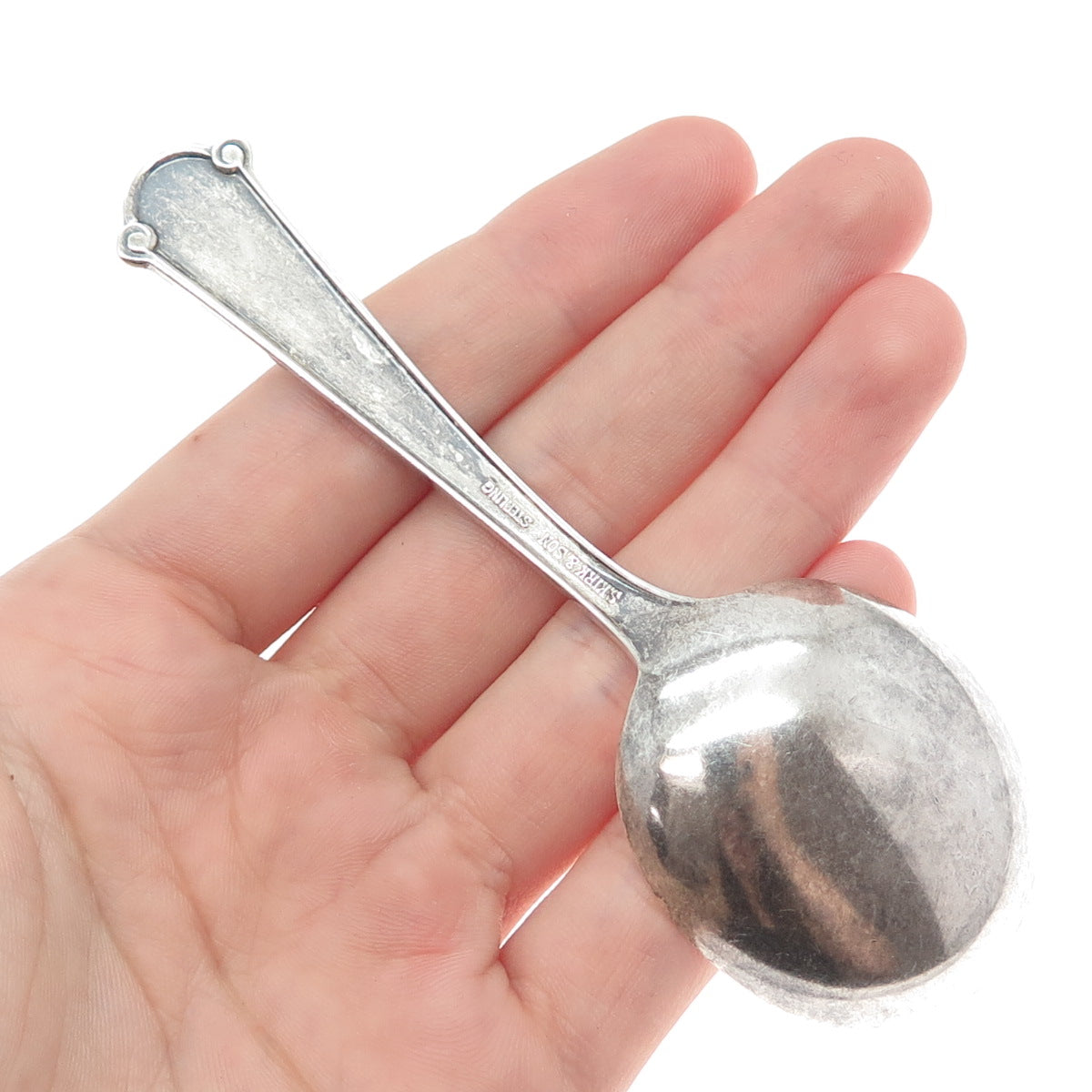 S. KIRK & SON 925 Sterling Silver Antique 1940 Severn-Worthington Baby Spoon