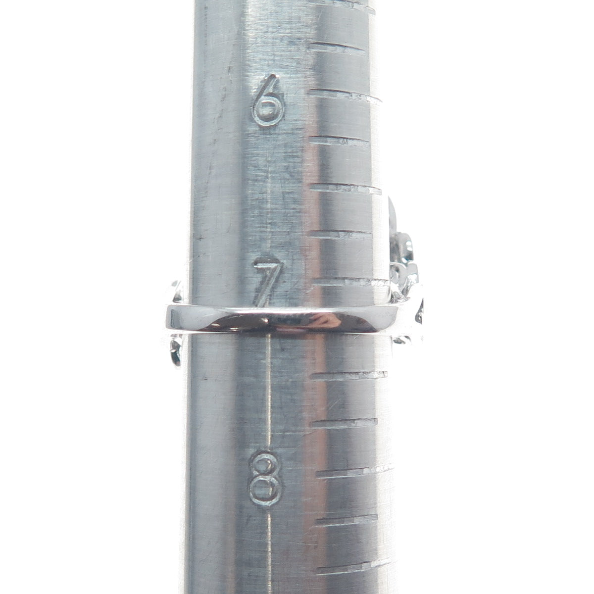 CHUCK CLEMENCY 925 Sterling Silver Real Black Spinel White Topaz Ring Size 7.25