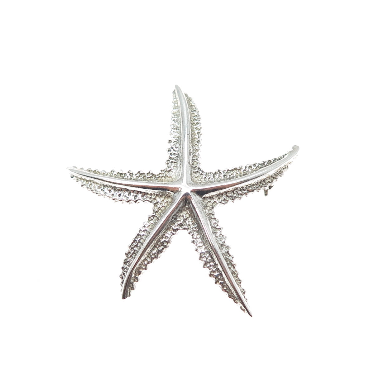 925 Sterling Silver Vintage Mexico Starfish Oxidized Pin Brooch