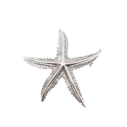 925 Sterling Silver Vintage Mexico Starfish Oxidized Pin Brooch