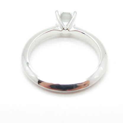 JD by Jewellery Design Sterling Silver Asscher-Cut C Z Engagement Ring Size 7