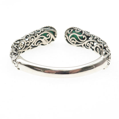CAROLYN POLLACK 925 Sterling Silver Vintage Real Doublet MOP Swirl Bracelet 6.5"