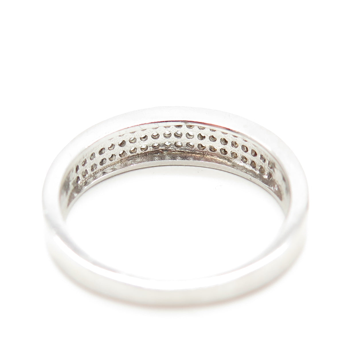 925 Sterling Silver Pave C Z Ring Size 9.75