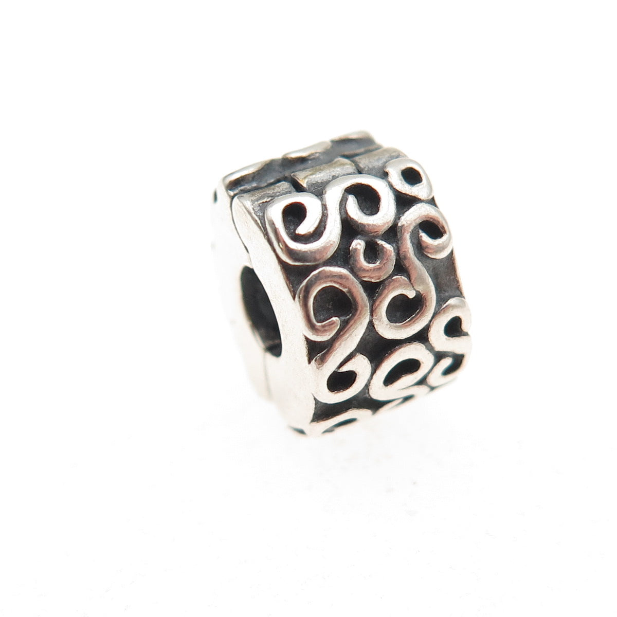 Pandora 925 Sterling Silver Serpentine Swirl Clip Charm