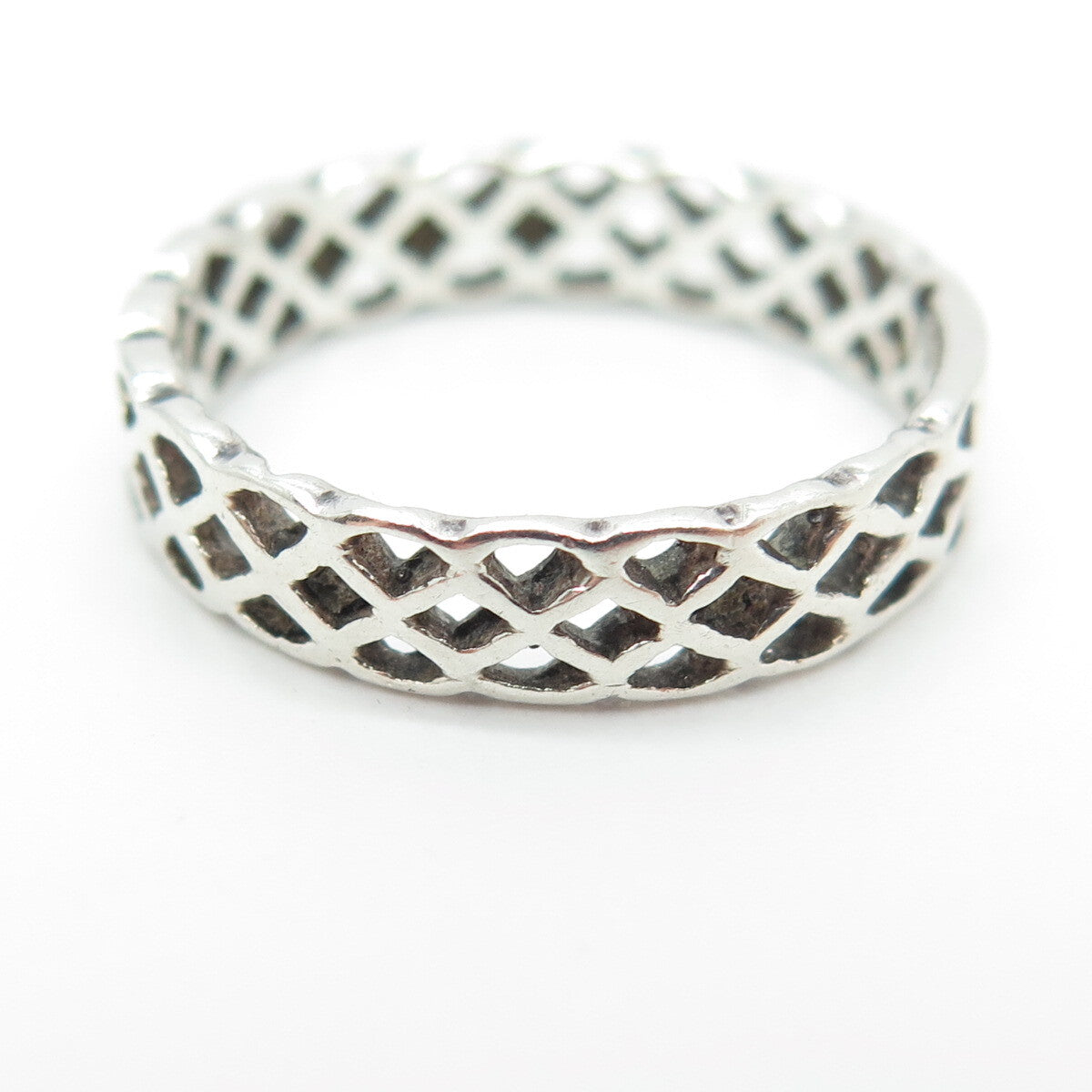 925 Sterling Silver Vintage Celtic Knot Band Ring Size 7.75