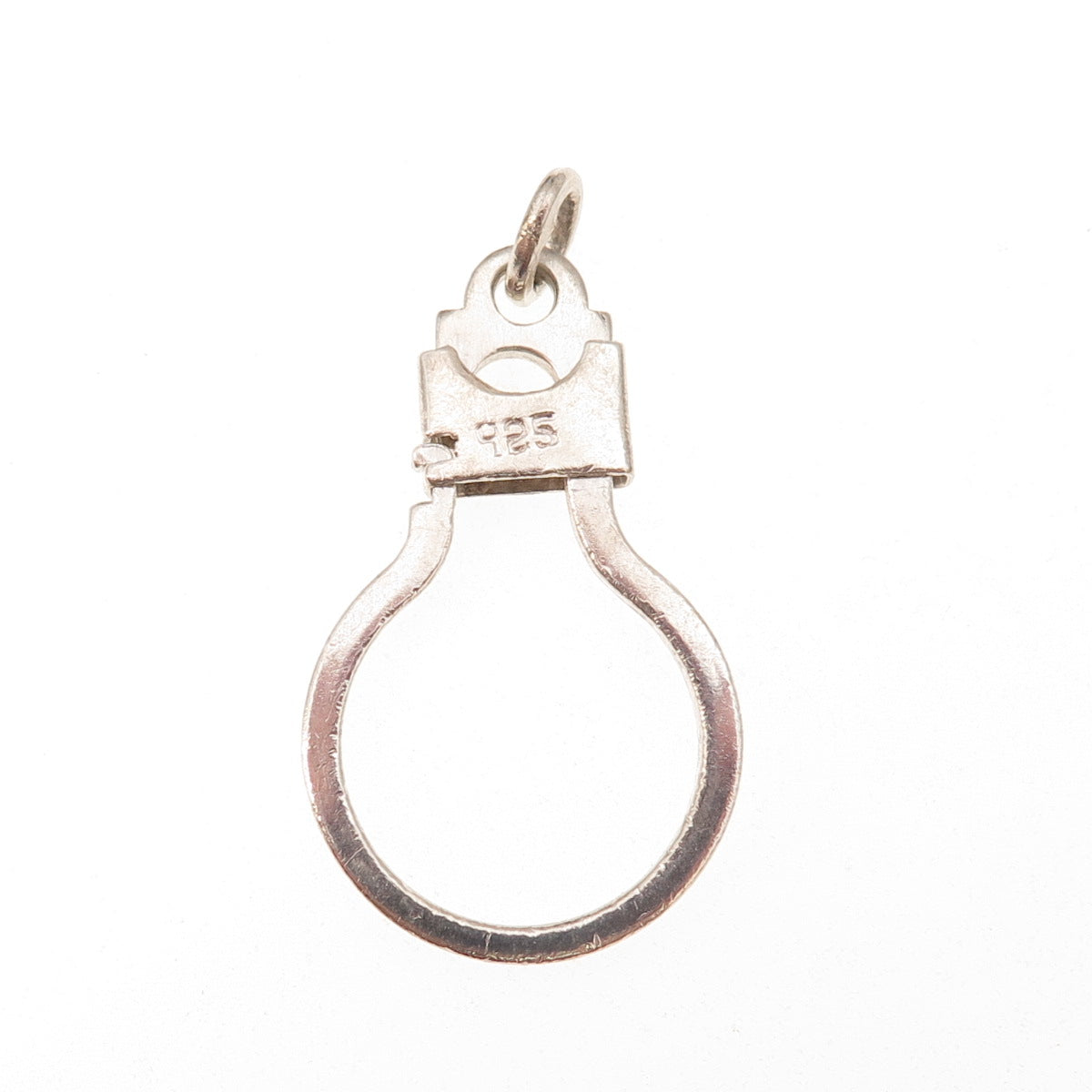 925 Sterling Silver Vintage Carabiner Key Ring Holder