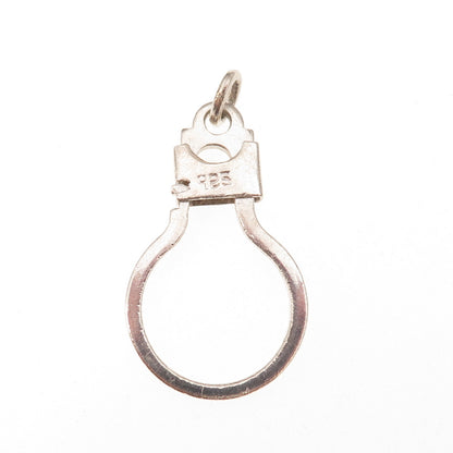 925 Sterling Silver Vintage Carabiner Key Ring Holder