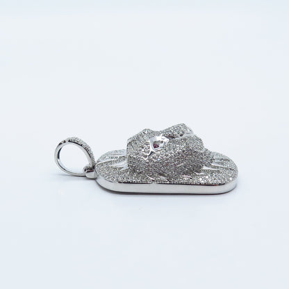 925 Sterling Silver Lab-Created Ruby & C Z Wile Animal Pendant