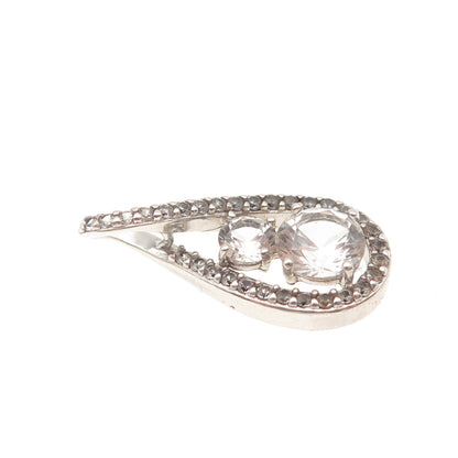 925 Sterling Silver Round-Cut C Z Infinity Mini Slide Charm Pendant