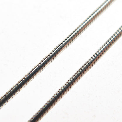 MOVADO 925 Sterling Silver 18K Gold Vintage Snake Chain Necklace 16"