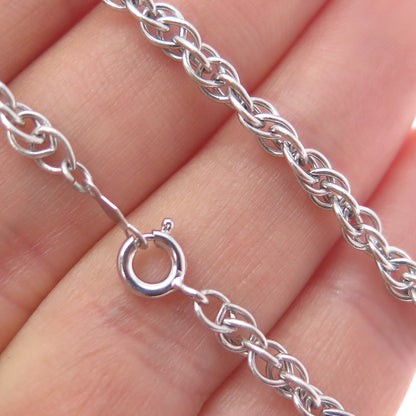 ELKA 925 Sterling Silver Vintage Singapore Chain Necklace 15"