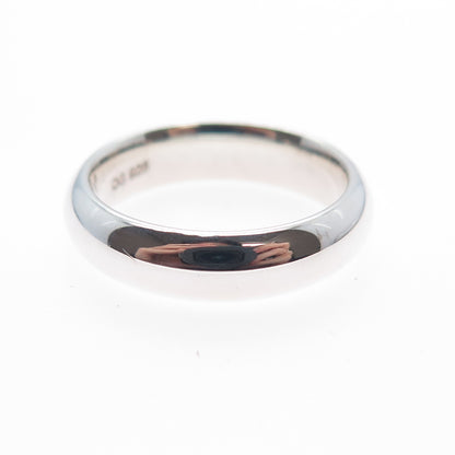 925 Sterling Silver Vintage Classic Wedding Band Ring Size 6.25
