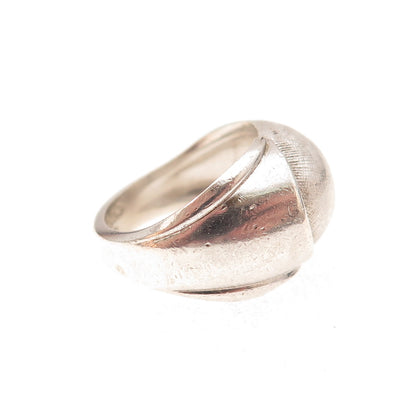 Clark & Coombs 925 Sterling Silver Antique Art Deco Dome Oxidized Ring Size 3