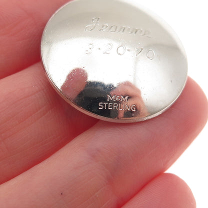 Mark Mercy 925 Sterling Silver Vintage Rhinestone Happy Birthday Charm Pendant