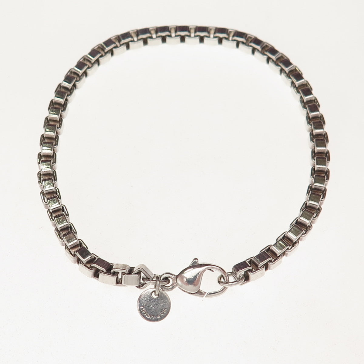 TIFFANY & CO. 925 Sterling Silver Vintage Venetian Link Bracelet 7.25"