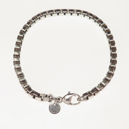 TIFFANY & CO. 925 Sterling Silver Vintage Venetian Link Bracelet 7.25"