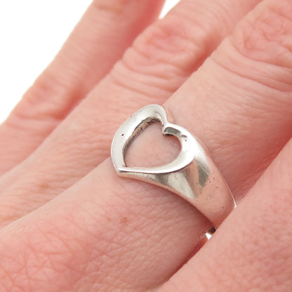 JACKSON HOLE 925 Sterling Silver Vintage Open Heart Ring Size 7.5