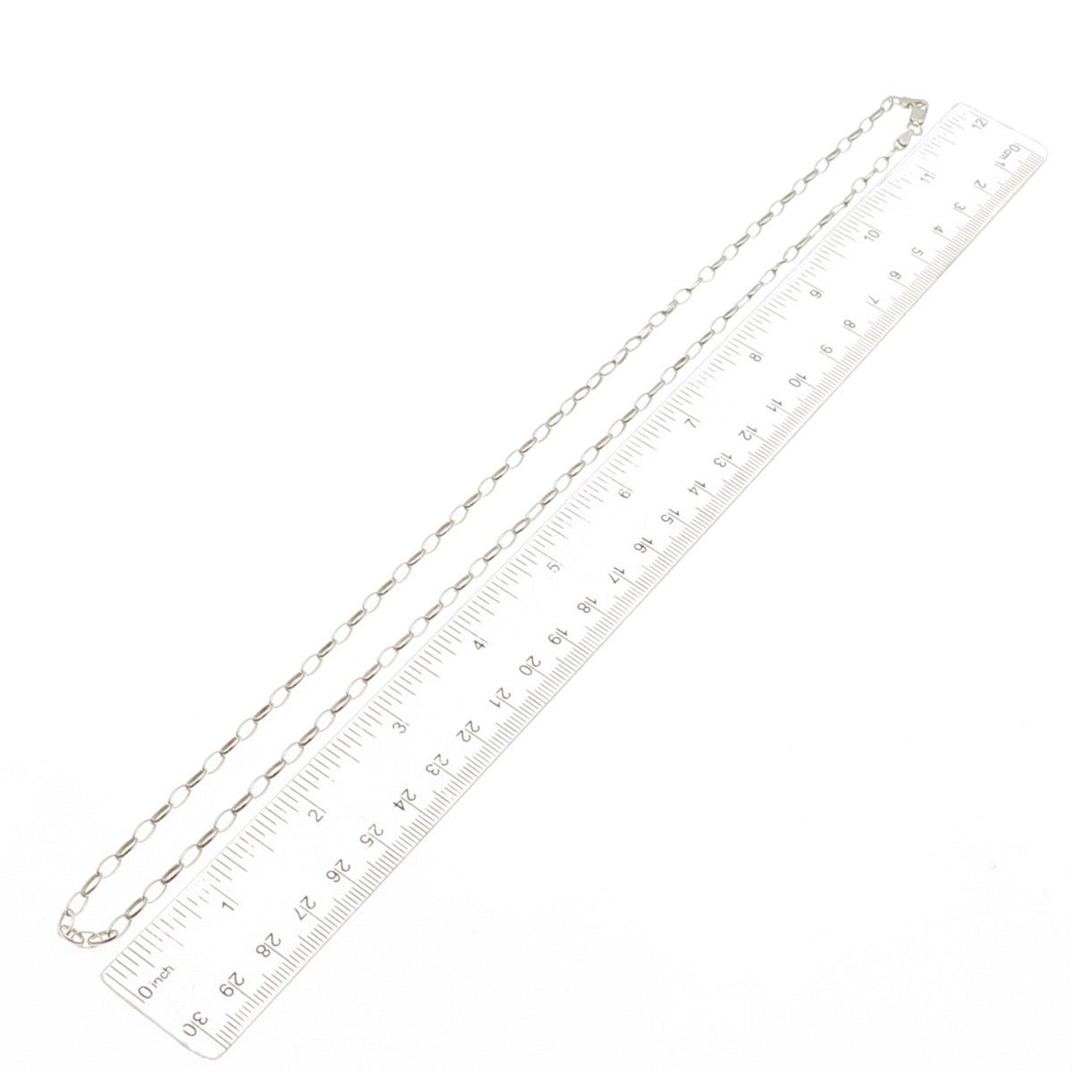 925 Sterling Silver Vintage Italy Oval Chain Necklace 24"